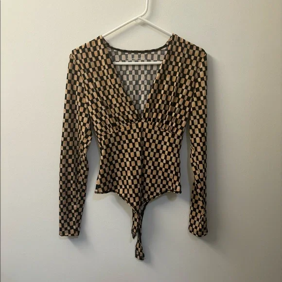 Abercrombie checkered bodysuit - Picture 2 of 4